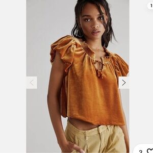 Free People Terese Velvet Top